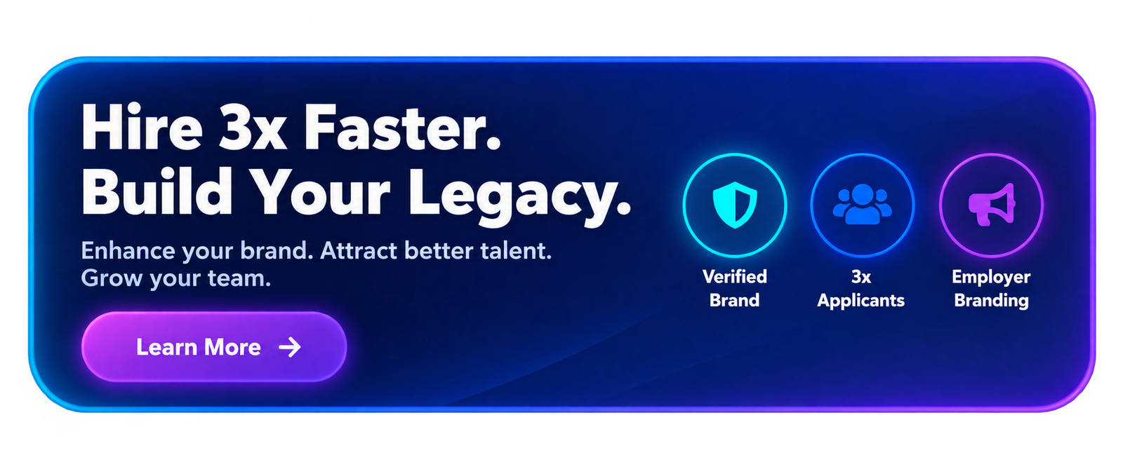 Hire 3x Faster Banner